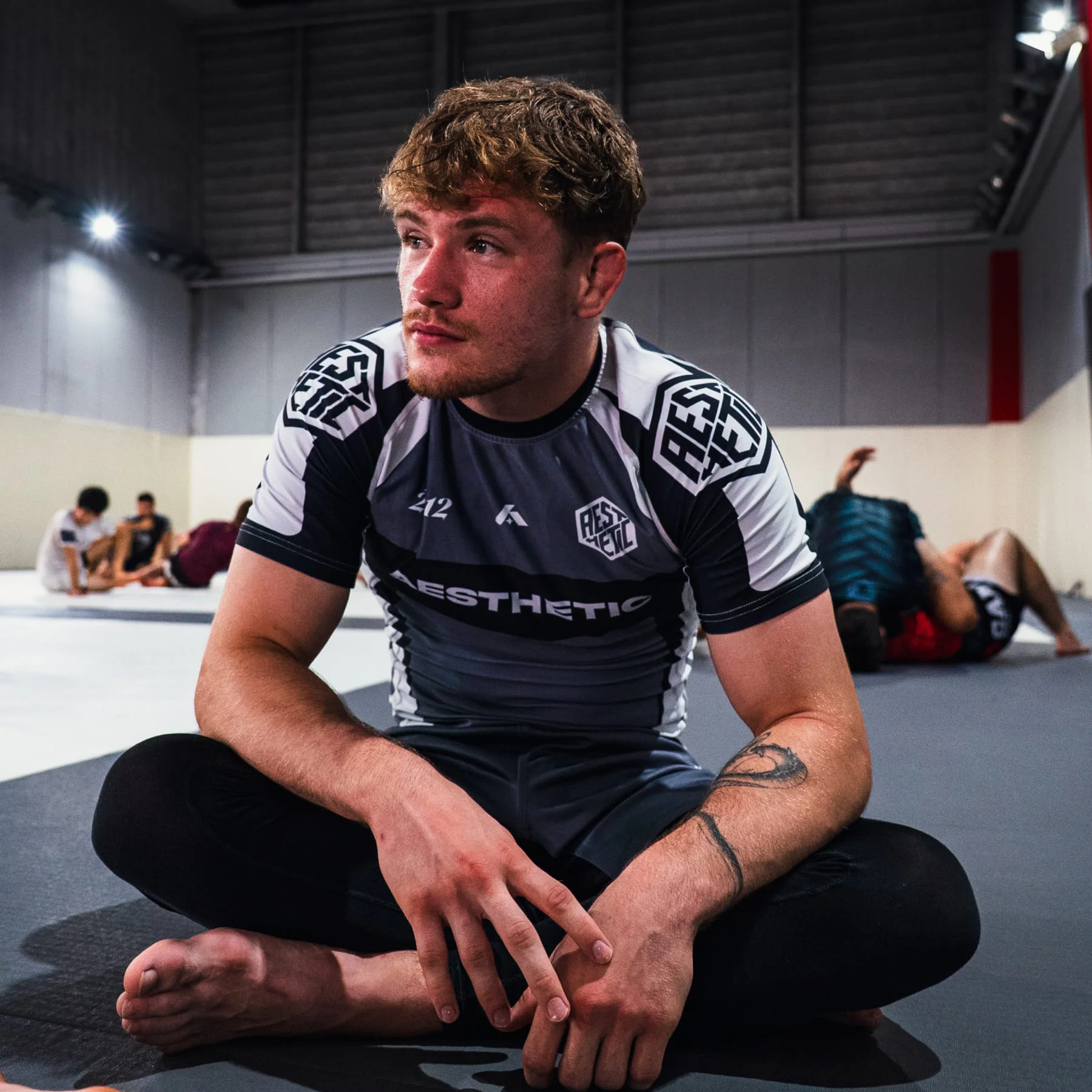 Cross Short Sleeve Rashguard (Black) - Image 3