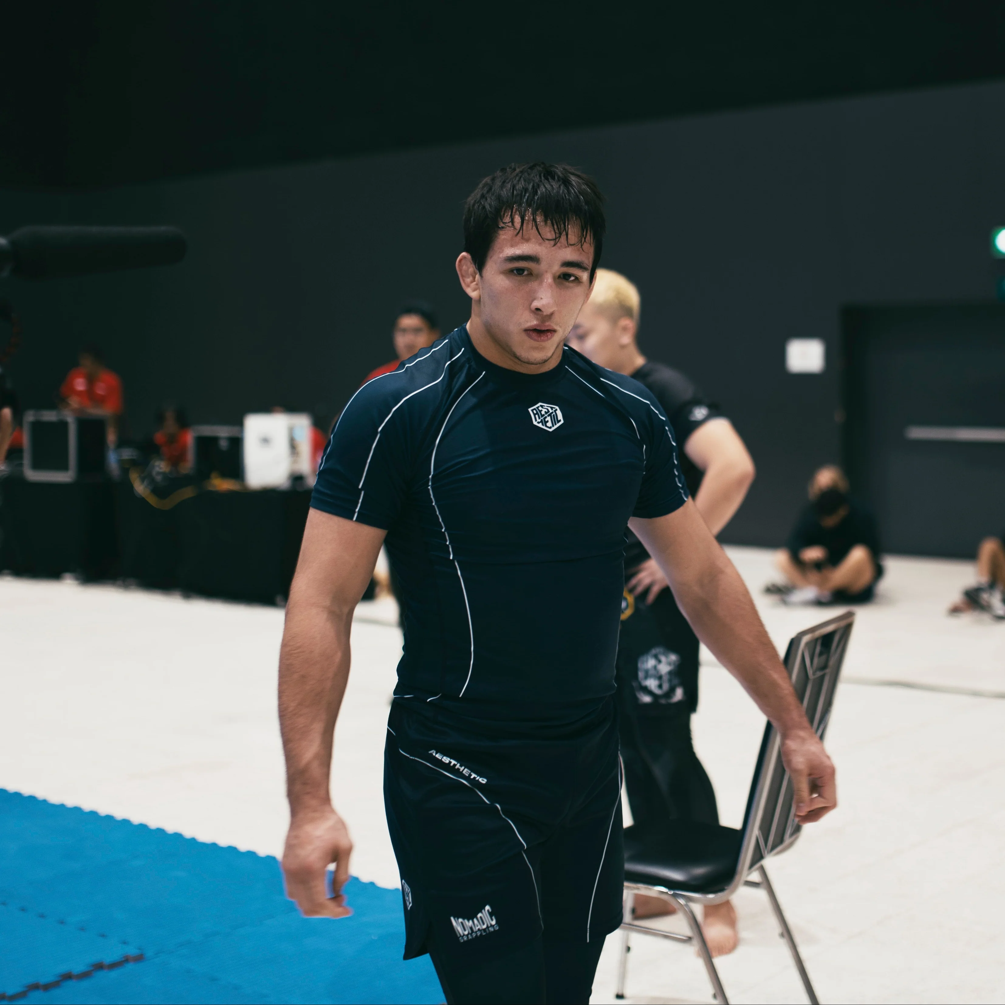 'Fine Lines' Jozef Chen Combat Shorts (Ink) - Image 3