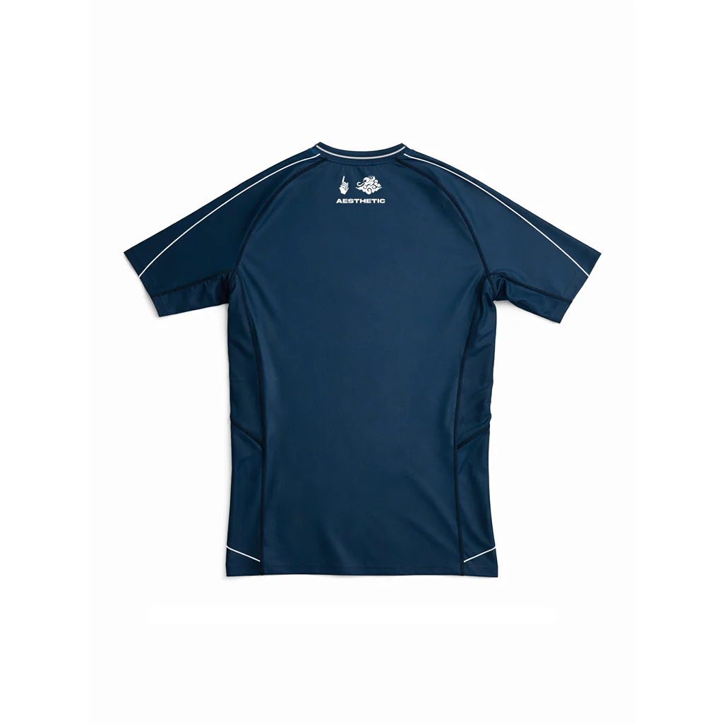 'Fine Lines' Jozef Chen Short Sleeve Rashguard (Ink) - Image 2