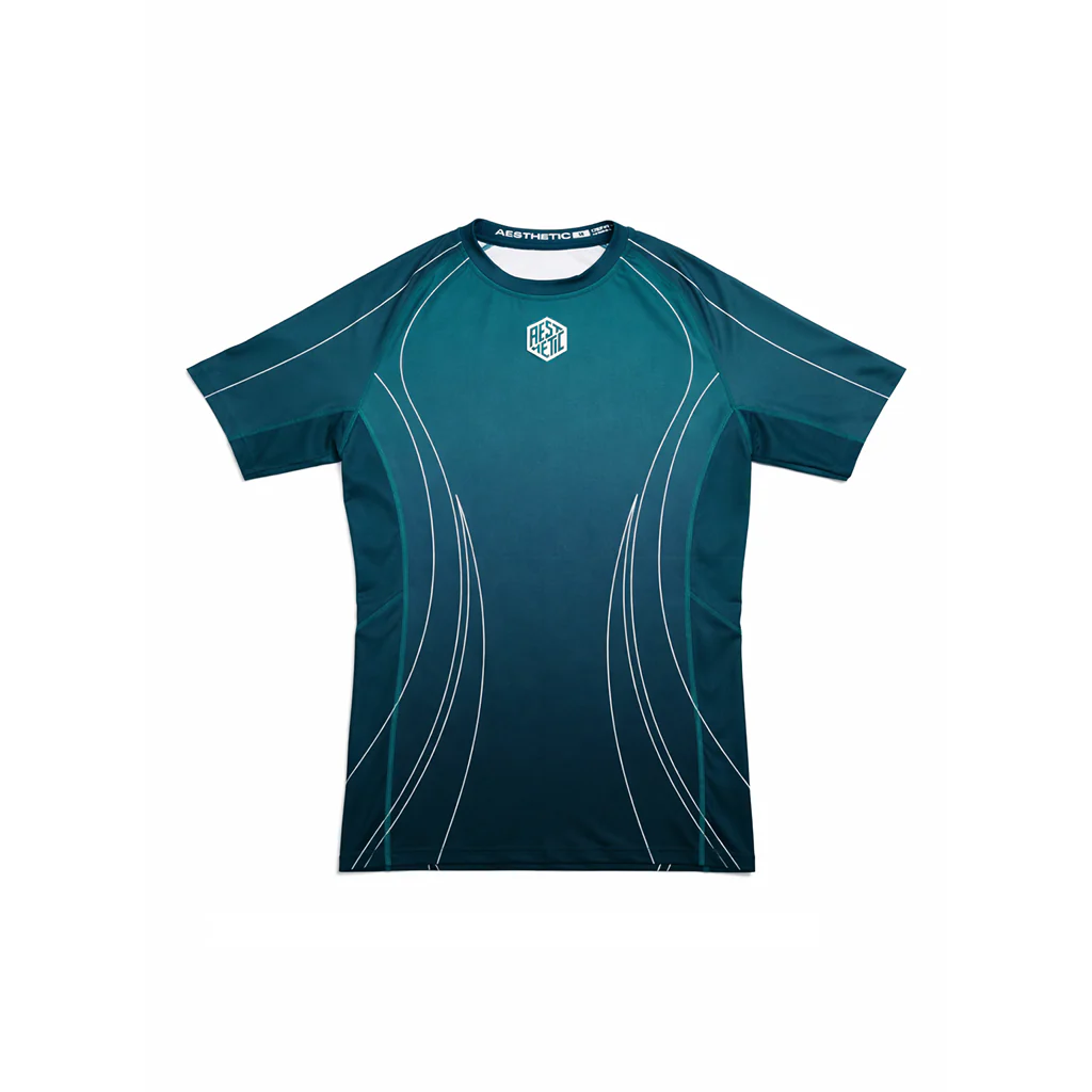 'Motion' Jozef Chen Short Sleeve Rashguard (Castleton Green)