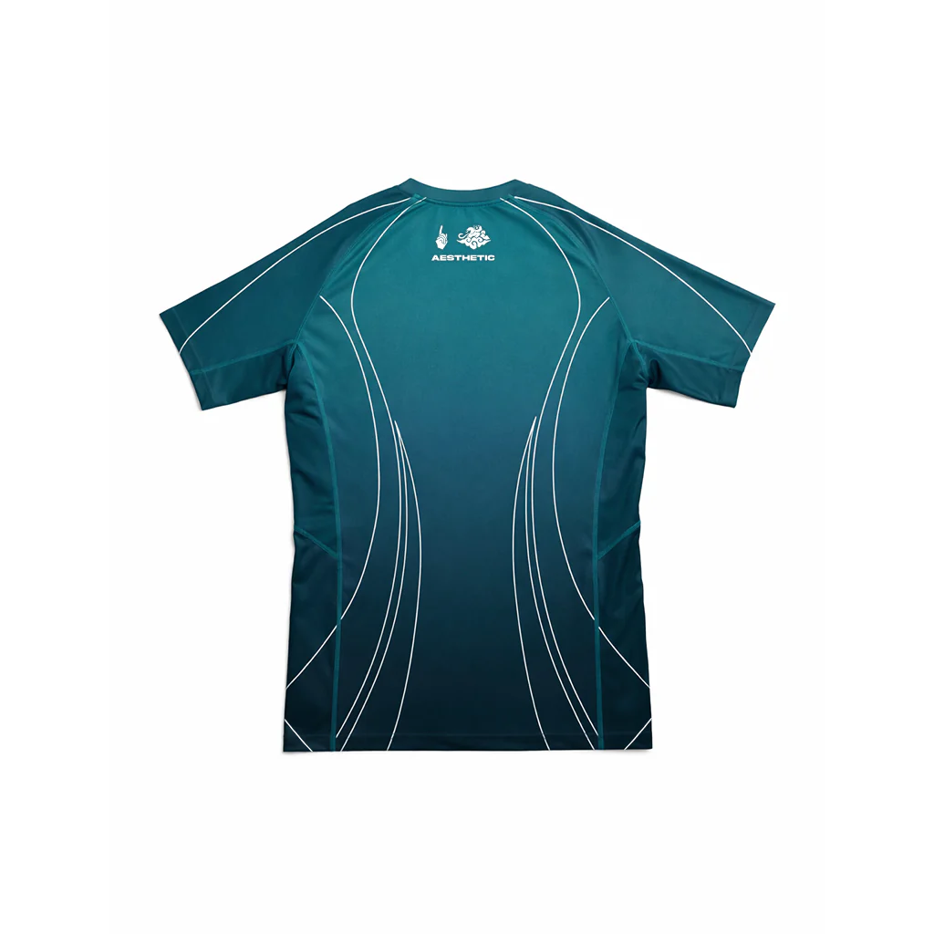 'Motion' Jozef Chen Short Sleeve Rashguard (Castleton Green) - Image 2