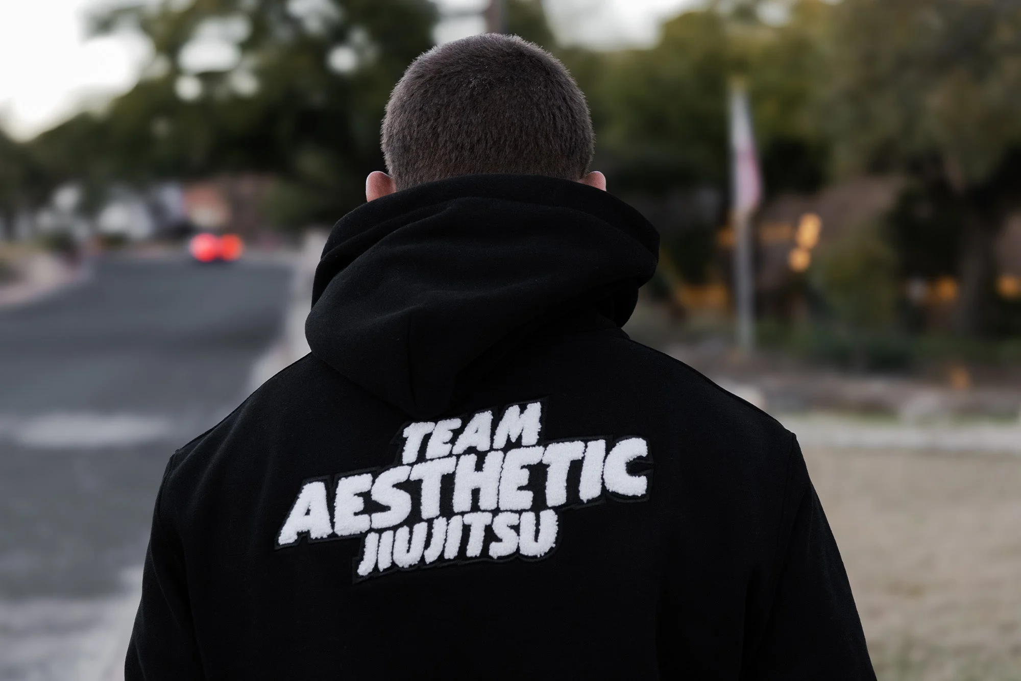 Varsity Fleece Hoodie (Black) - Image 3