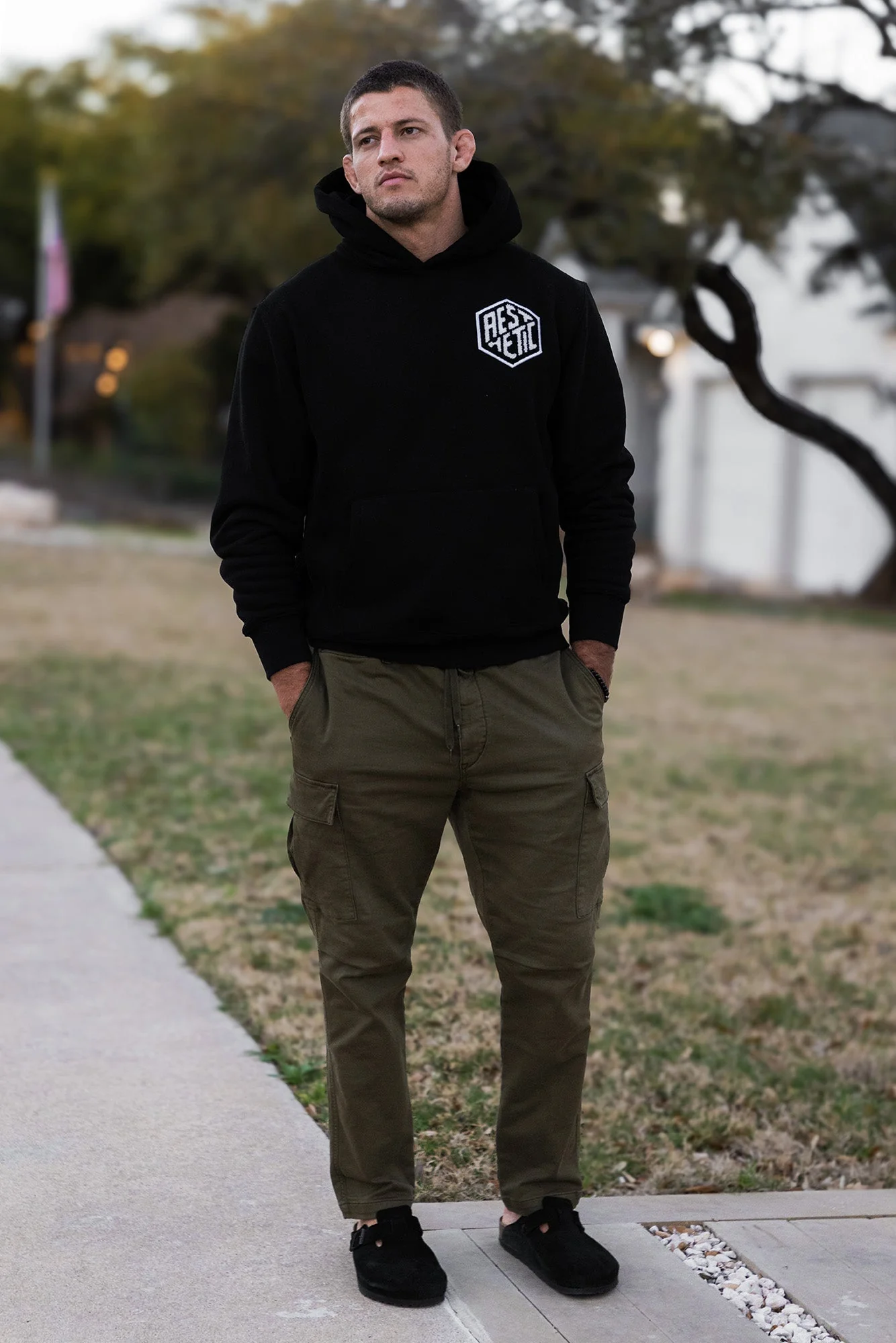Varsity Fleece Hoodie (Black) - Image 4